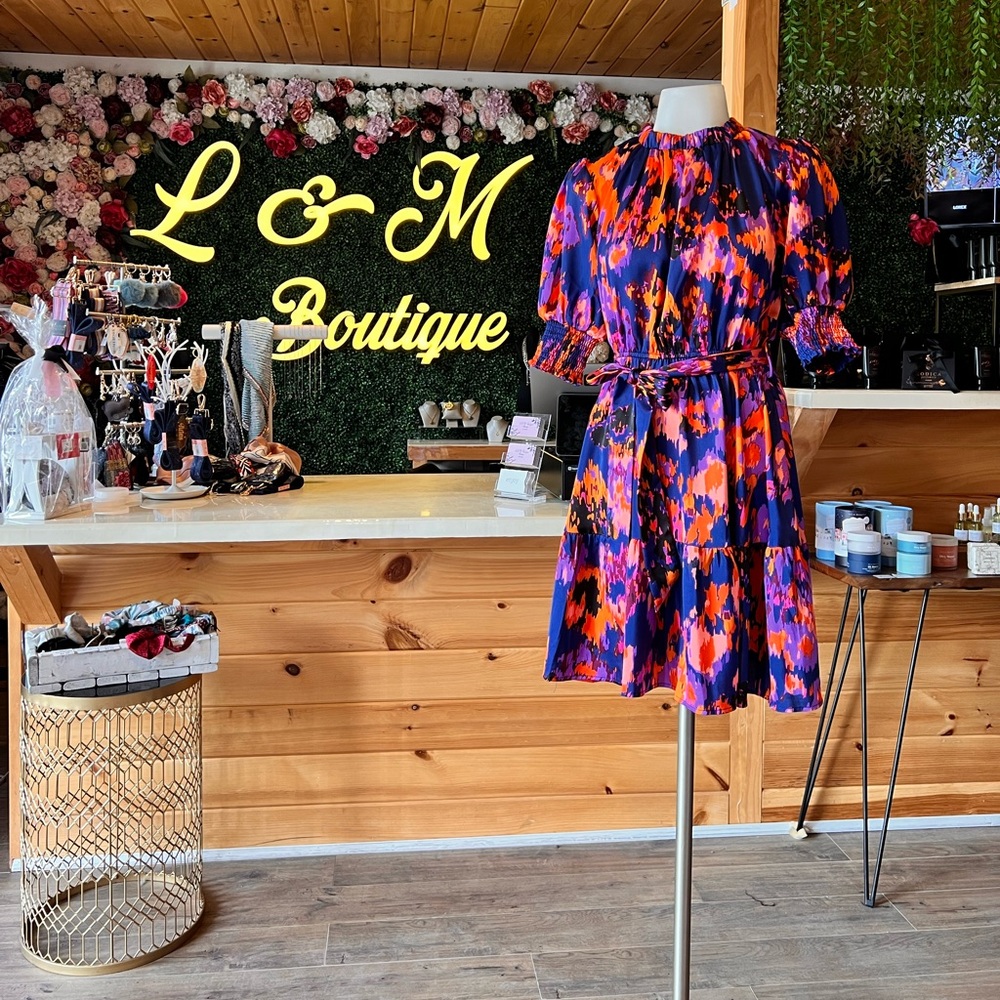 Summer Bright Abstract Print Dress